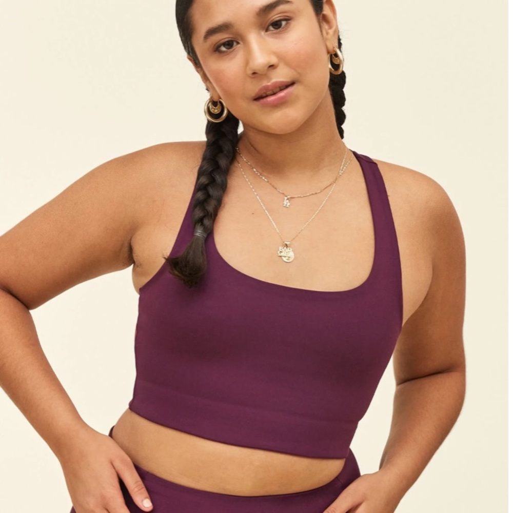 NWT Girlfriend Collective Plum Paloma Bra S
